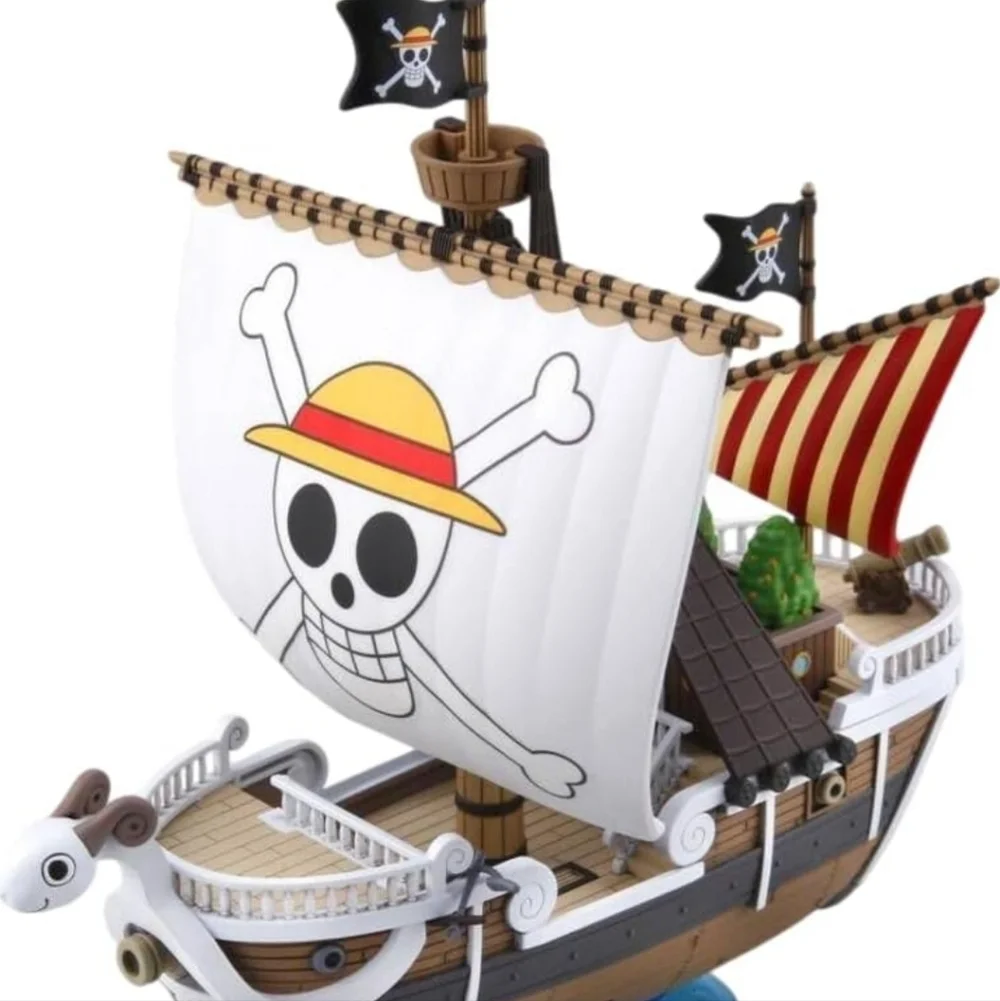 Onepiece Pirate Ship Building Set with White and Brown Going Merry Anime